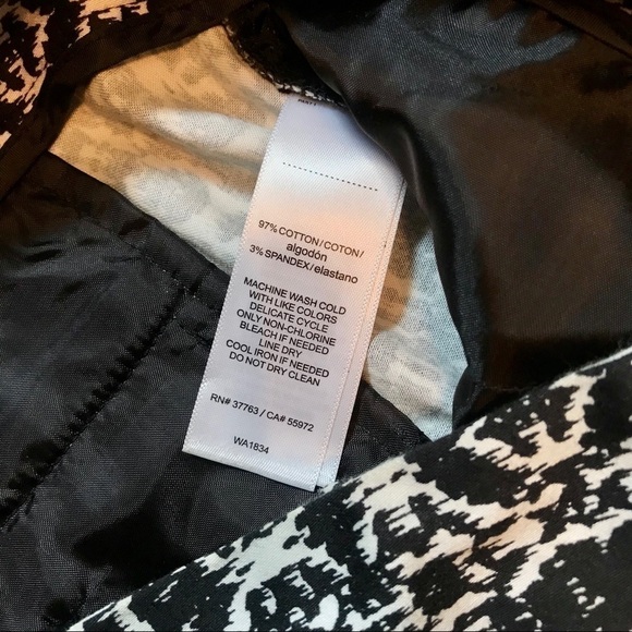 Laundry by Shelli Segal Printed Ankle Trousers Size 8 Minimalist Office Style - Picture 6 of 7